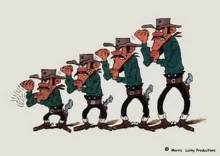 Les Daltons à pied !